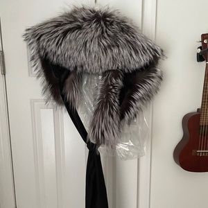 Silver Fox fur shawl